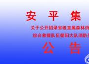 安平集團關于公開招錄省級直屬森林消防綜合救援隊伍朝陽大隊消防員的公告